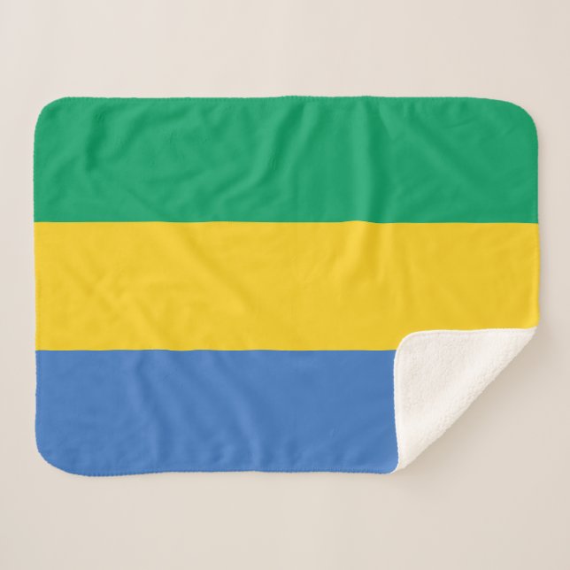 Couverture Sherpa Drapeau Gabon (Devant (Horizontal))