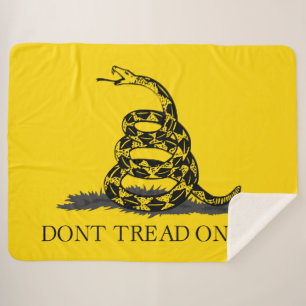 Couverture Sherpa Drapeau Gadsden jaune classique Ne marchez pas sur