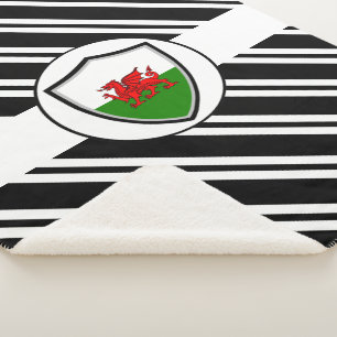 Couverture Sherpa Drapeau gallois Sherpa Blanket
