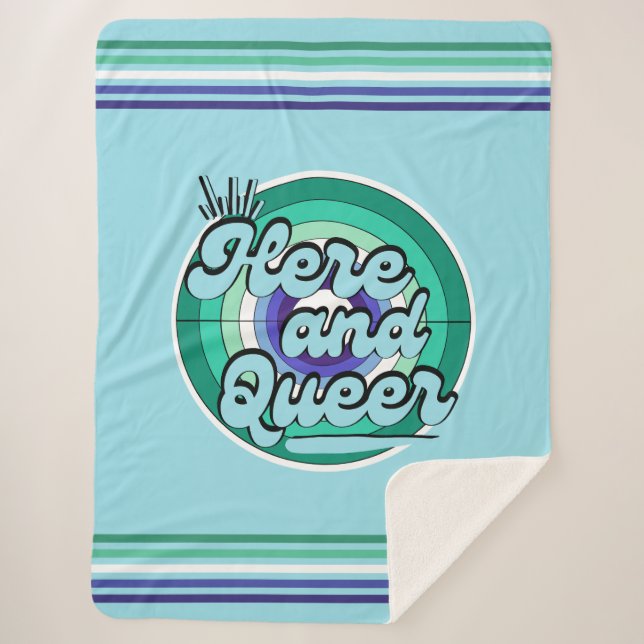 Couverture Sherpa Drapeau gay masculin : LGBTQ - Ici et Queer (Devant)