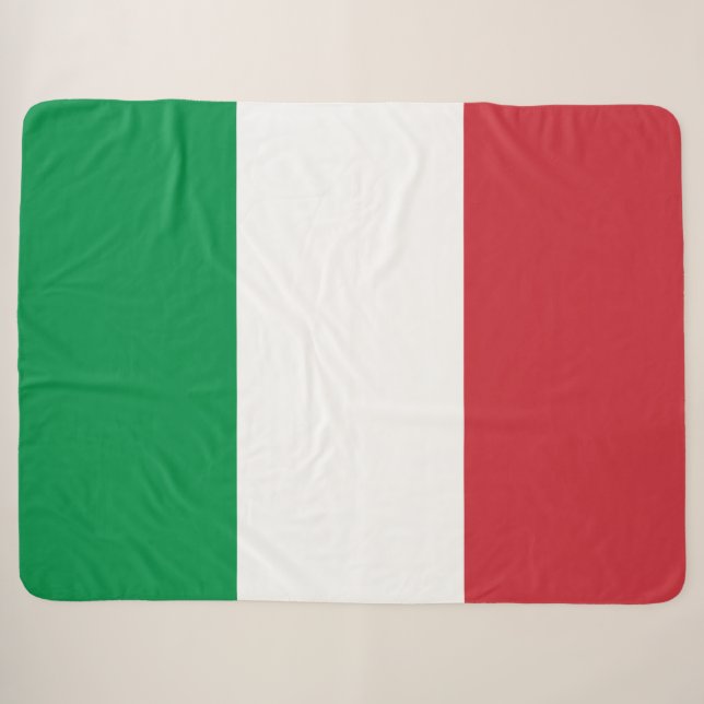 Couverture Sherpa Drapeau italien (Italie) (Devant (Horizontal))