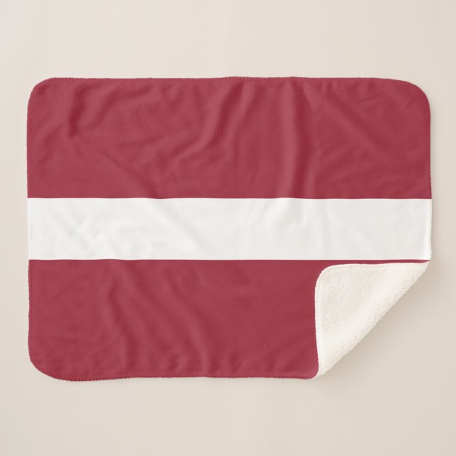 Couverture Sherpa Drapeau Lettonie (Devant (Horizontal))