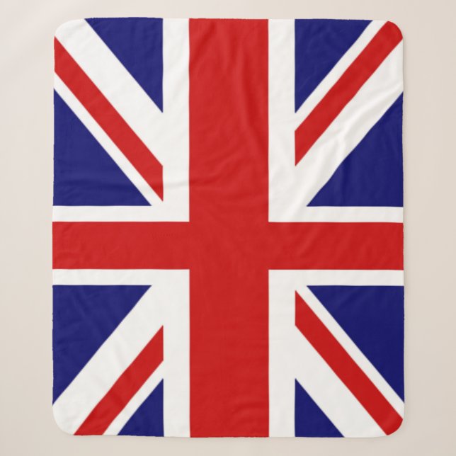 Couverture Sherpa Drapeau magnifique du Royaume-Uni, l'Union Jack (Devant)