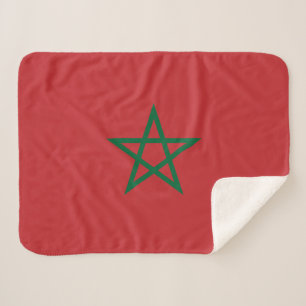 Couverture Sherpa Drapeau Maroc