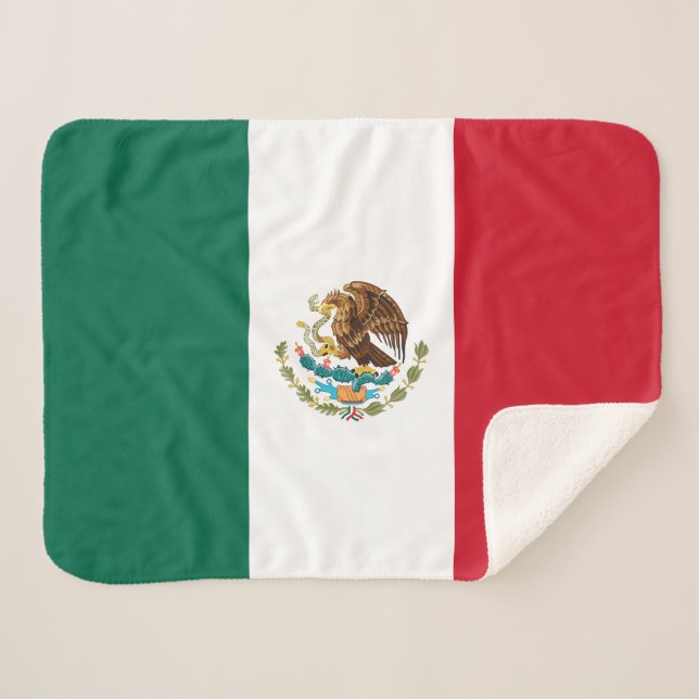Couverture Sherpa Drapeau mexicain (Devant (Horizontal))