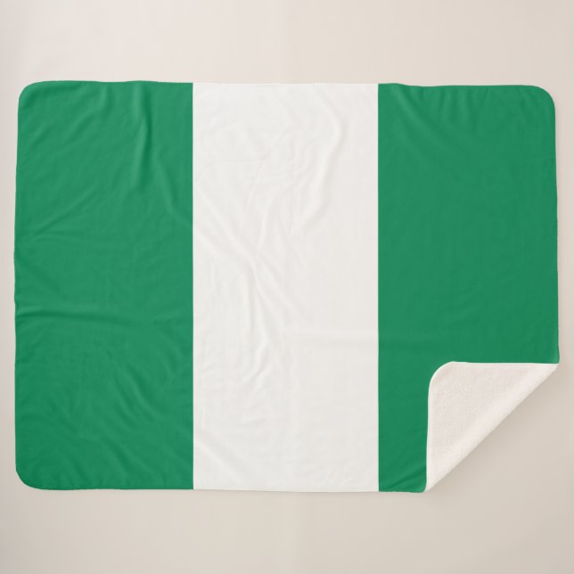 Couverture Sherpa Drapeau nigérian (Devant (Horizontal))