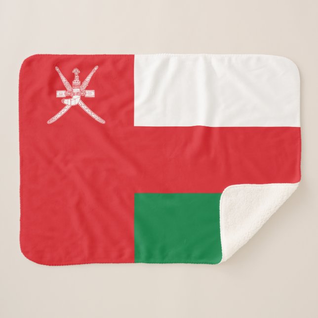 Couverture Sherpa Drapeau Oman (Devant (Horizontal))