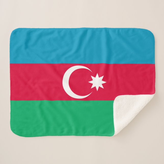 Couverture Sherpa Drapeau patriotique azerbaïdjanais (Devant (Horizontal))