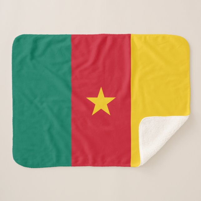 Couverture Sherpa Drapeau patriotique du Cameroun (Devant (Horizontal))