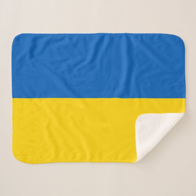 Couverture Sherpa Drapeau patriotique ukrainien (Devant (Horizontal))
