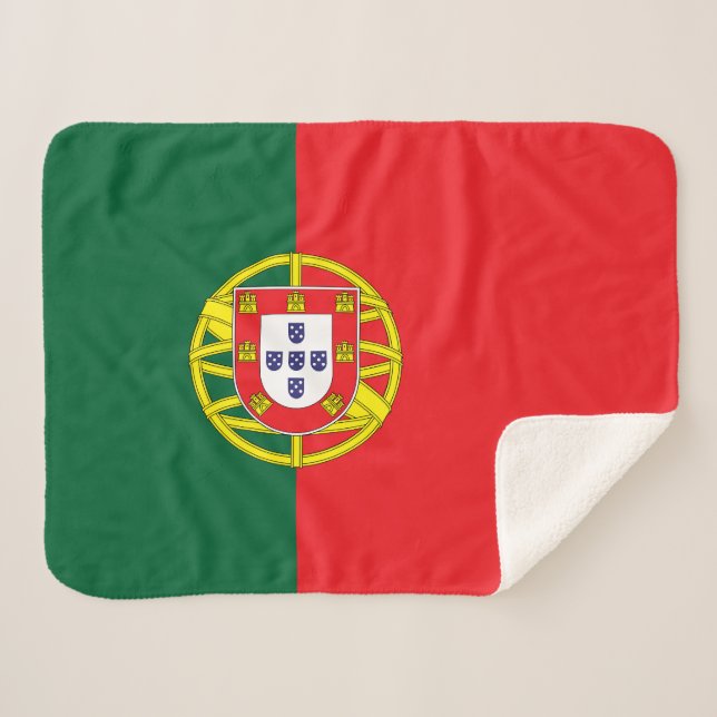 Couverture Sherpa Drapeau Portugal (Devant (Horizontal))