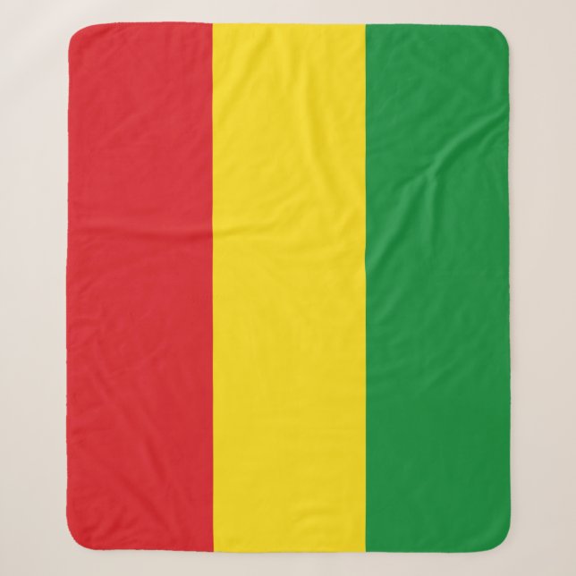 Couverture Sherpa Drapeau rastafarien Rasta Ethiopie (Devant)