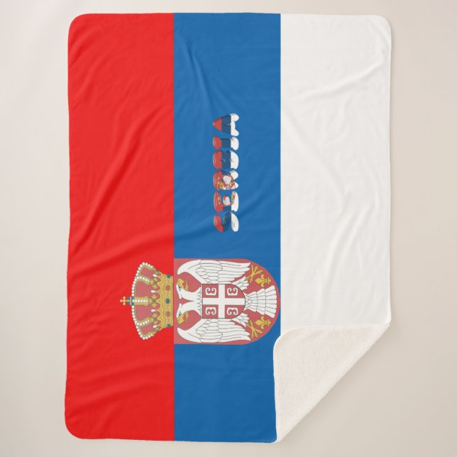 Couverture Sherpa Drapeau serbe (Devant)