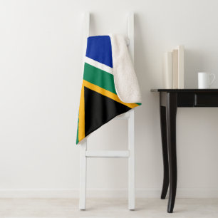 Couverture Sherpa drapeau sud-africain