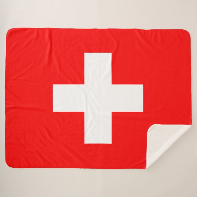 Couverture Sherpa Drapeau suisse (Suisse) (Devant (Horizontal))