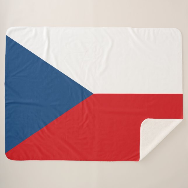 Couverture Sherpa Drapeau tchèque (Devant (Horizontal))