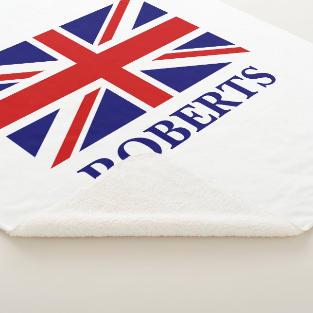 Couverture Sherpa Drapeau Union Jack personnalisé Sherpa toece couve (3/4)