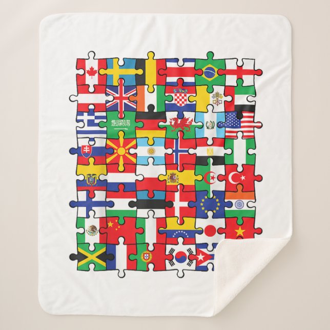 Couverture Sherpa Drapeaux de pays du monde drapeau international (Devant)