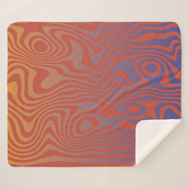 Couverture Sherpa Dream Flow l Abstract Trippy Pattern - No. 01 (Devant (Horizontal))