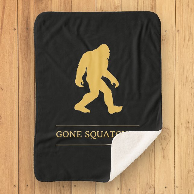 Couverture Sherpa Drôle de Big Foot Parti en Squatchin Sasquatch (Créateur téléchargé)
