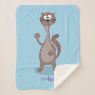 Couverture Sherpa Drôle dessin animé en toile