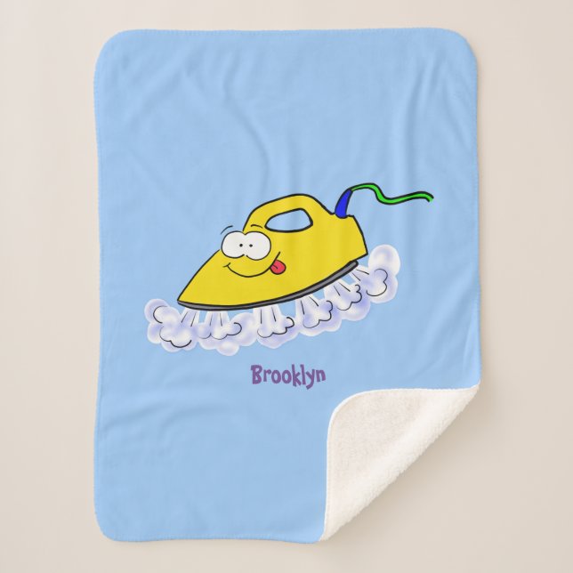 Couverture Sherpa Drôle dessin animé linge de fer (Devant)