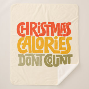 Couverture Sherpa Drôle Noël Calories Ne comptez pas le design