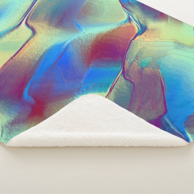 Couverture Sherpa Dune rocheuse de couleur dégradante avec doux bril (3/4)