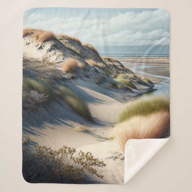 Couverture Sherpa Dunes d'or (Devant)
