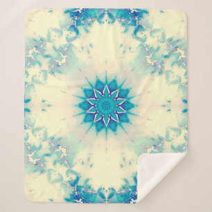 Couverture Sherpa Eau congelée Flocon d'hiver bleu gelé