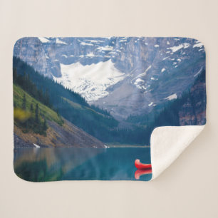 Couverture Sherpa Eau   Lake Louise Montagnes Rocheuses canadiennes