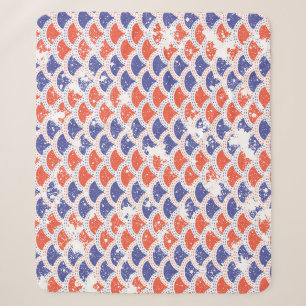 Couverture Sherpa Écailles de poisson Coastal Americana