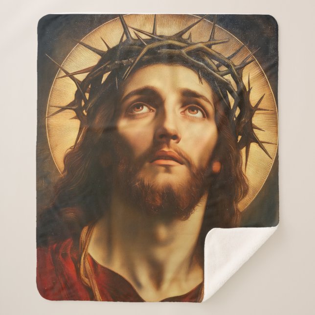 Couverture Sherpa Ecce Homo | Jésus-Christ avec la Couronne d'Épines (Devant)