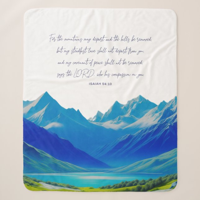 Couverture Sherpa Écriture moderne Isaïe 54:10 (Devant)