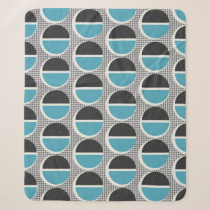 Couverture Sherpa Elégance géométrique : Conception Motif Vintage.