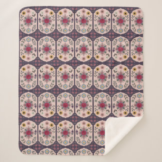 Couverture Sherpa Élégance Mandala Floral