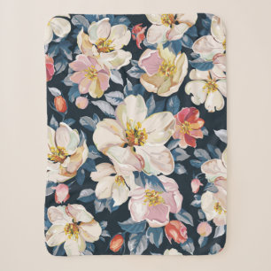 Couverture Sherpa Elégance motif transparent avec pomme fleurissante