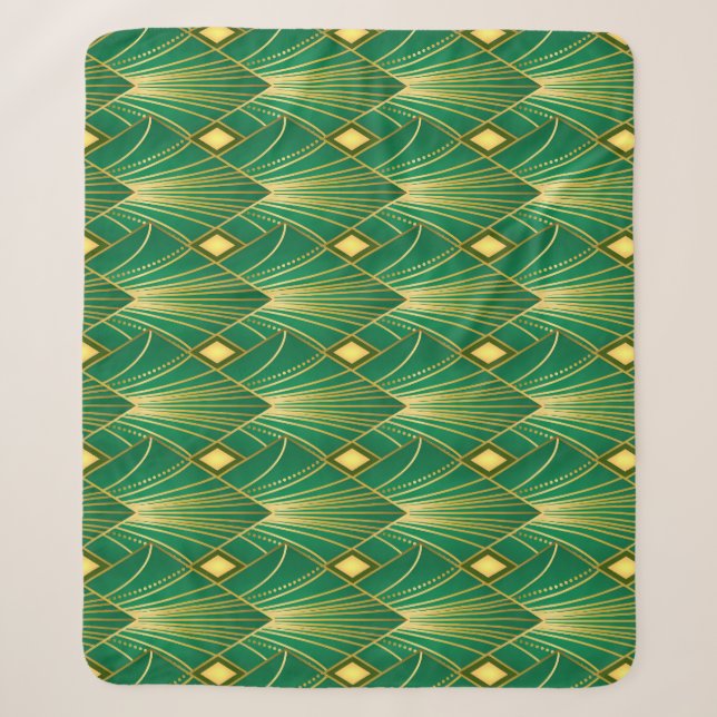Couverture Sherpa Elégance orientale : Fond d'écran Art Déco (Devant)