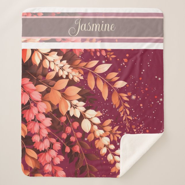 Couverture Sherpa Elégante Cascade Laburnum (Devant)