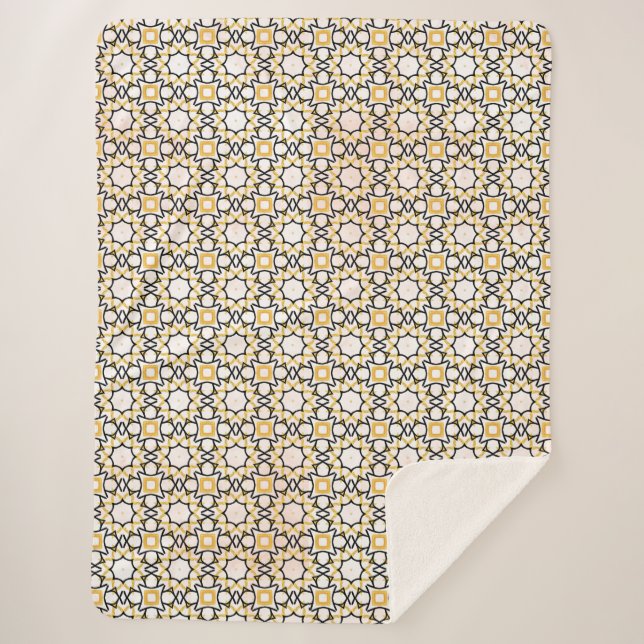 Couverture Sherpa Élégante Sherpa géométrique rose-Clou (Devant)