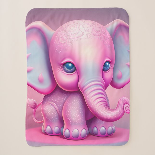 Couverture Sherpa "Eléphant bébé" (Devant)