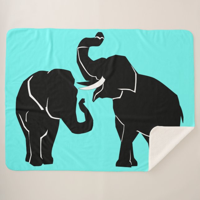 Couverture Sherpa Elephant Sherpa Blanket (Devant (Horizontal))