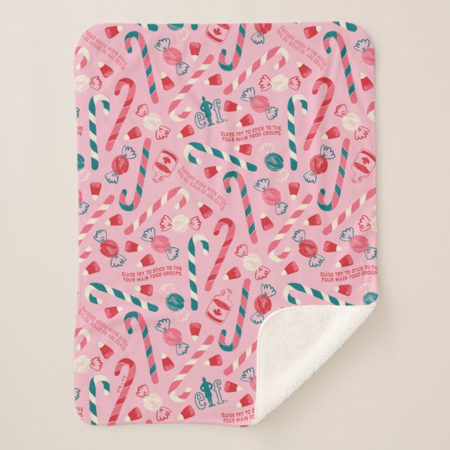 Couverture Sherpa Elf Holiday Candy Motif (Devant)