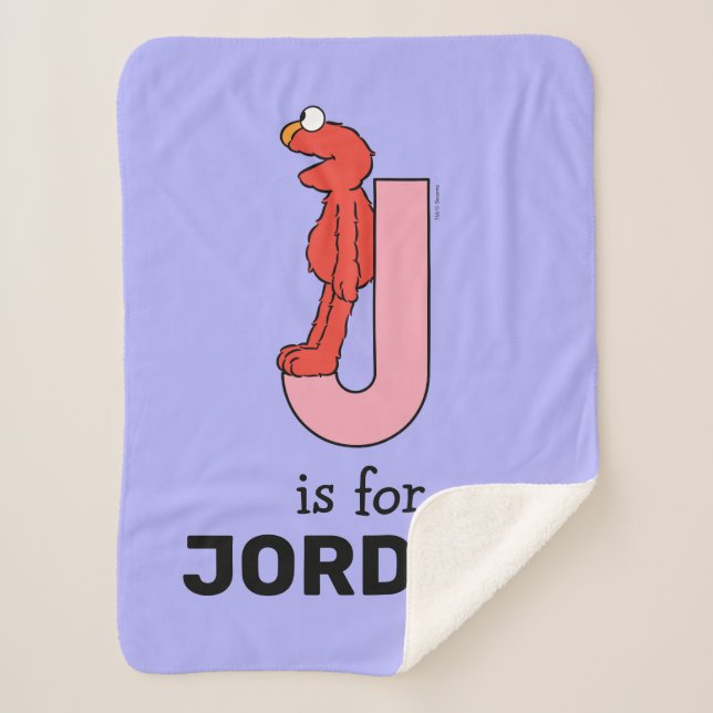 Couverture Sherpa Elmo Alphabet | J rose (Devant)