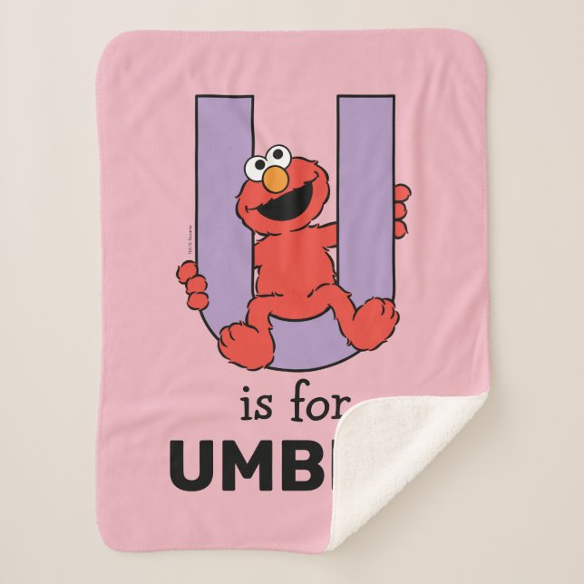 Couverture Sherpa Elmo Alphabet | U violet (Devant)
