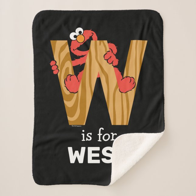 Couverture Sherpa Elmo Alphabet | W Bois (Devant)