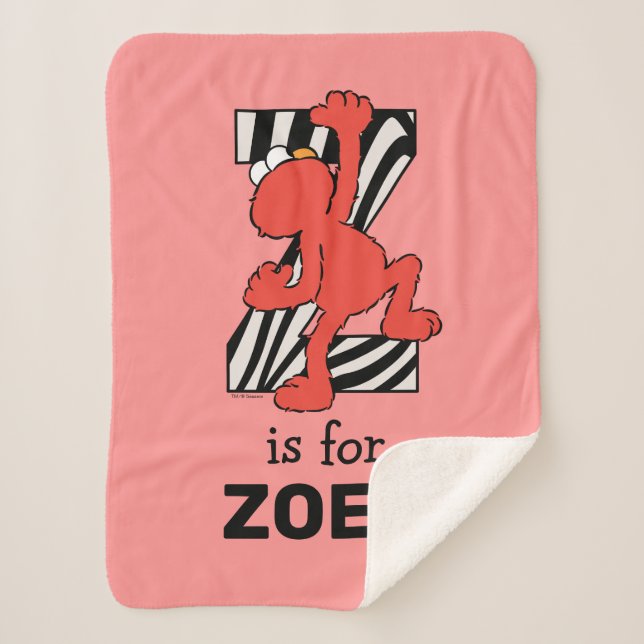 Couverture Sherpa Elmo Alphabet | Z Zebra (Devant)