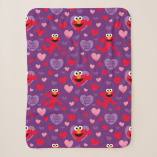 Couverture Sherpa Elmo vous aime Motif de la Saint Valentin
