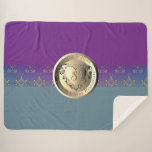 Couverture Sherpa Emblème de bronze du 8ème anniversaire du Mariage<br><div class="desc">Mes graphismes métalliques originaux ornant sa couverture de 8ème anniversaire de mariage en bronze,  qu'est-ce qui pourrait être plus doux? !</div>