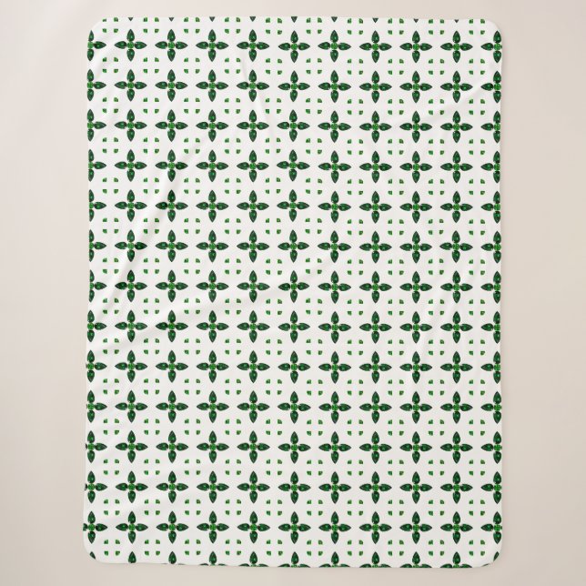 Couverture Sherpa Emerald Gemstone Art, vert (Devant)